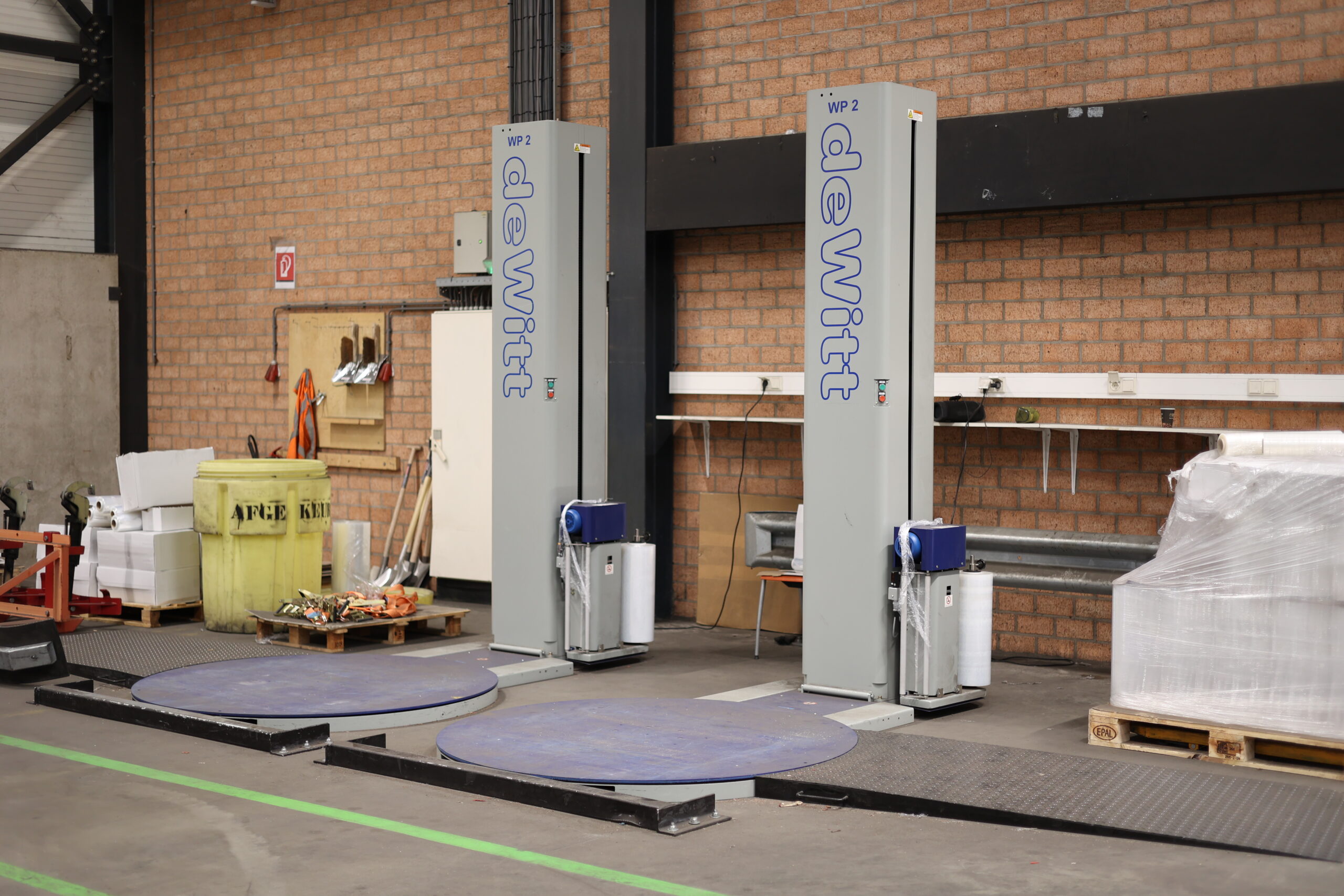 Two packaging machines